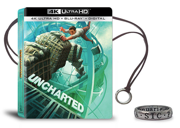 Uncharted [SteelBook] [Includes Digital Copy] [4K Ultra HD Blu-ray/Blu-ray] cover art
