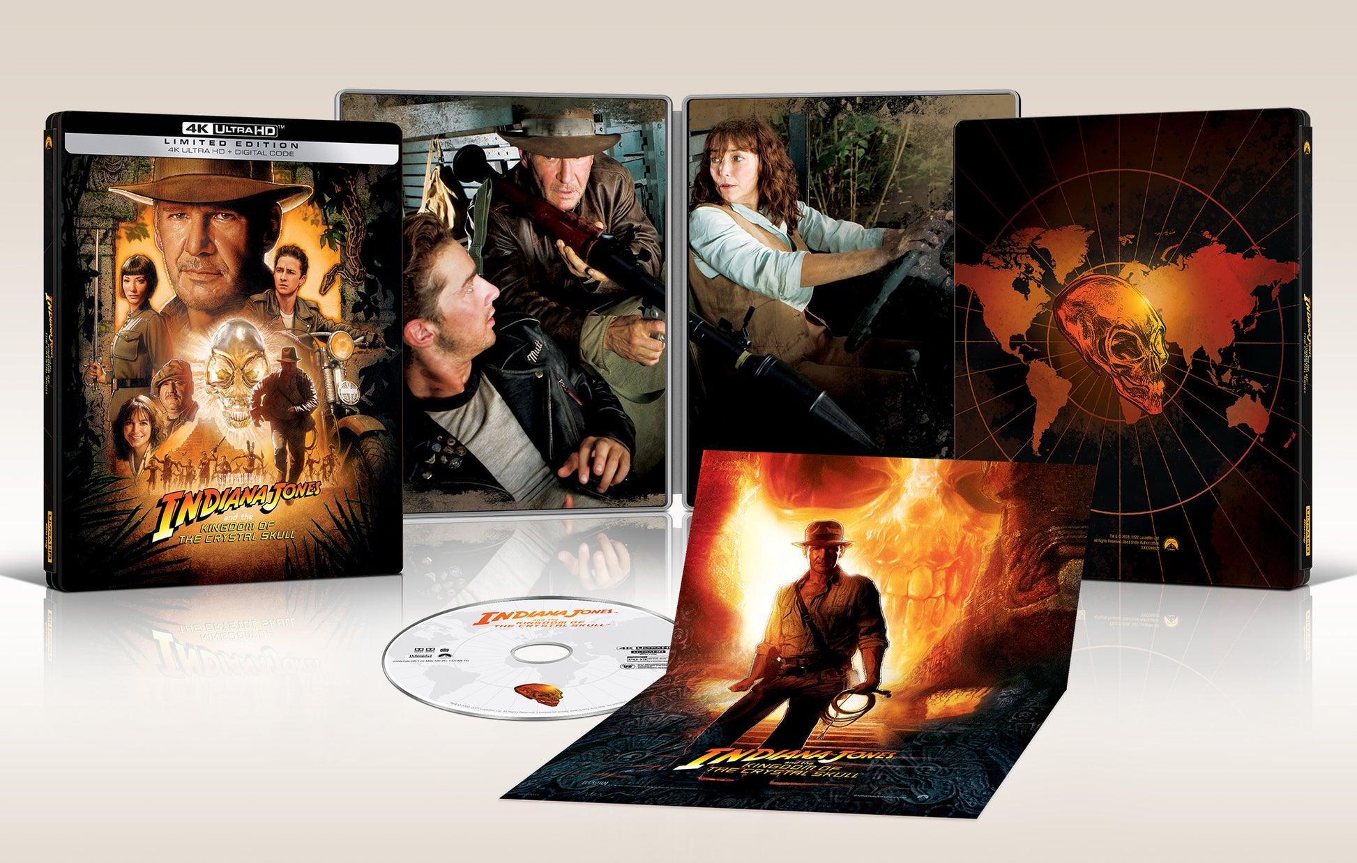 Indiana Jones and the Kingdom of the Crystal Skull [SteelBook] [Digital Copy] [4K Ultra Blu-ray] cover art