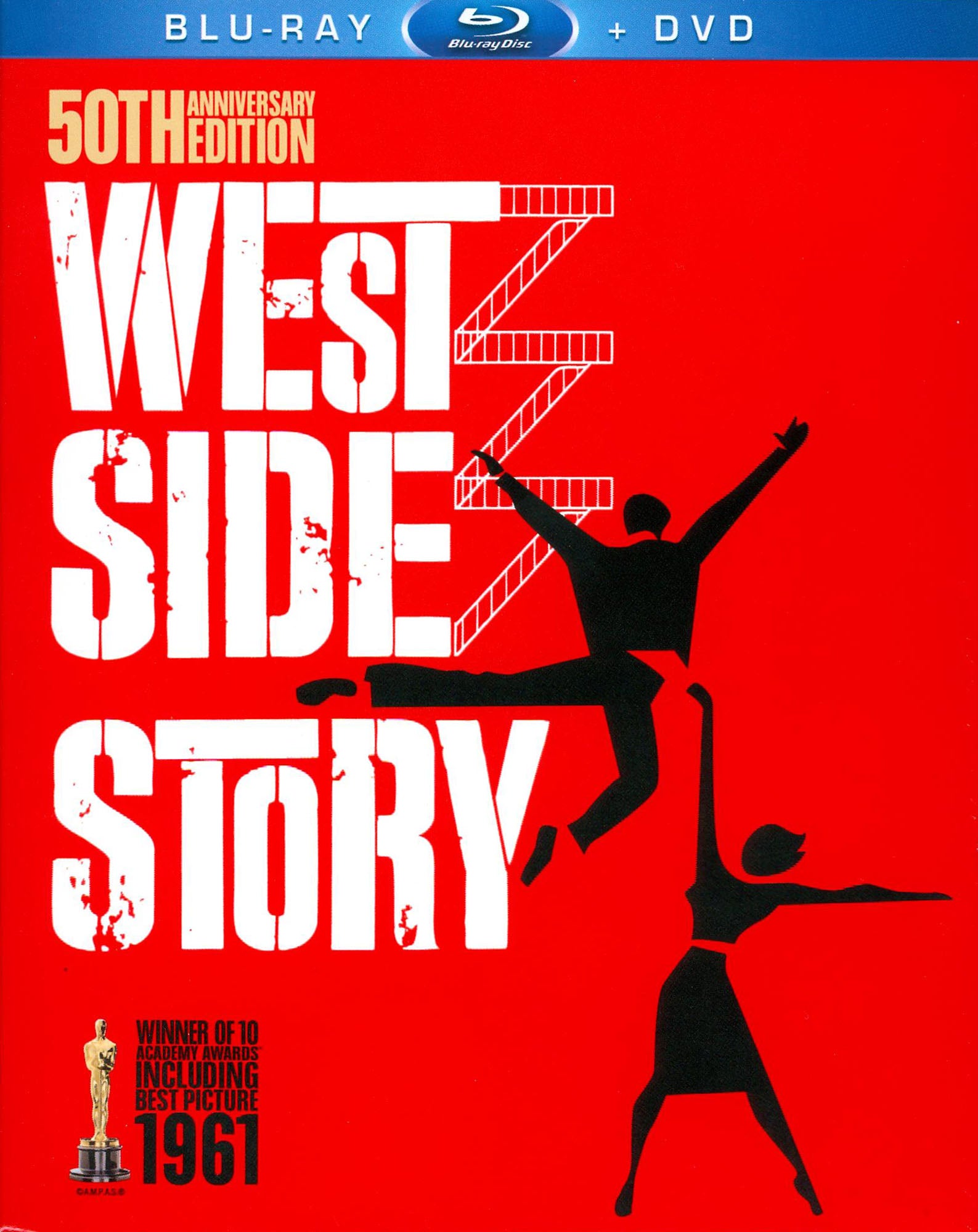 West Side Story [50th Anniversary Edition] [3 Discs] [Blu-ray/DVD] cover art