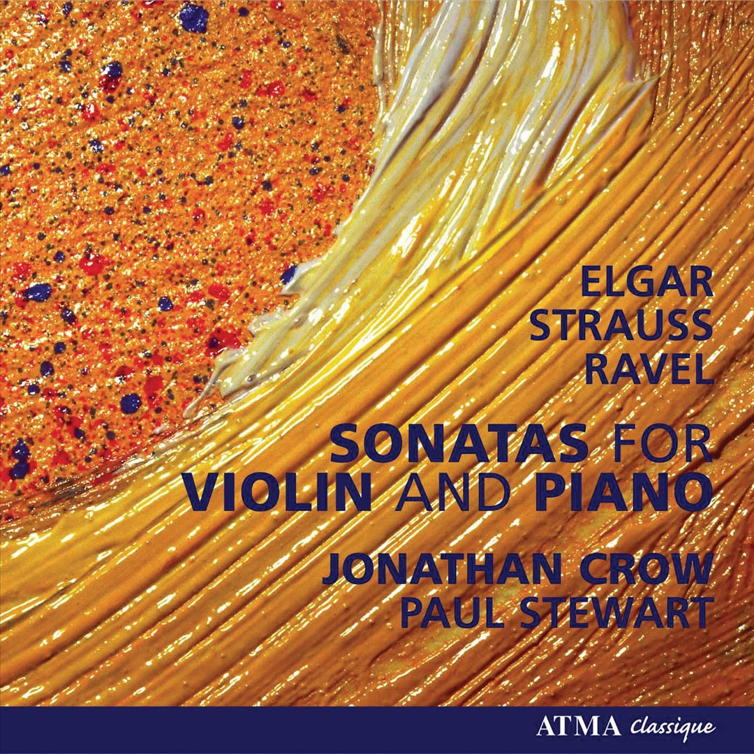 Sonatas for Violin & Piano by Elgar, Strauss & Ravel cover art