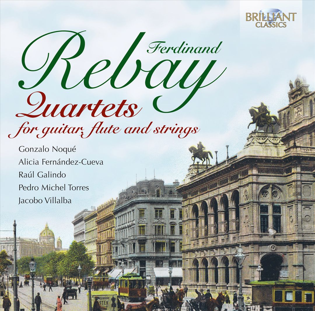 Ferdinand Rebay: Quartets for guitar, flute & strings cover art