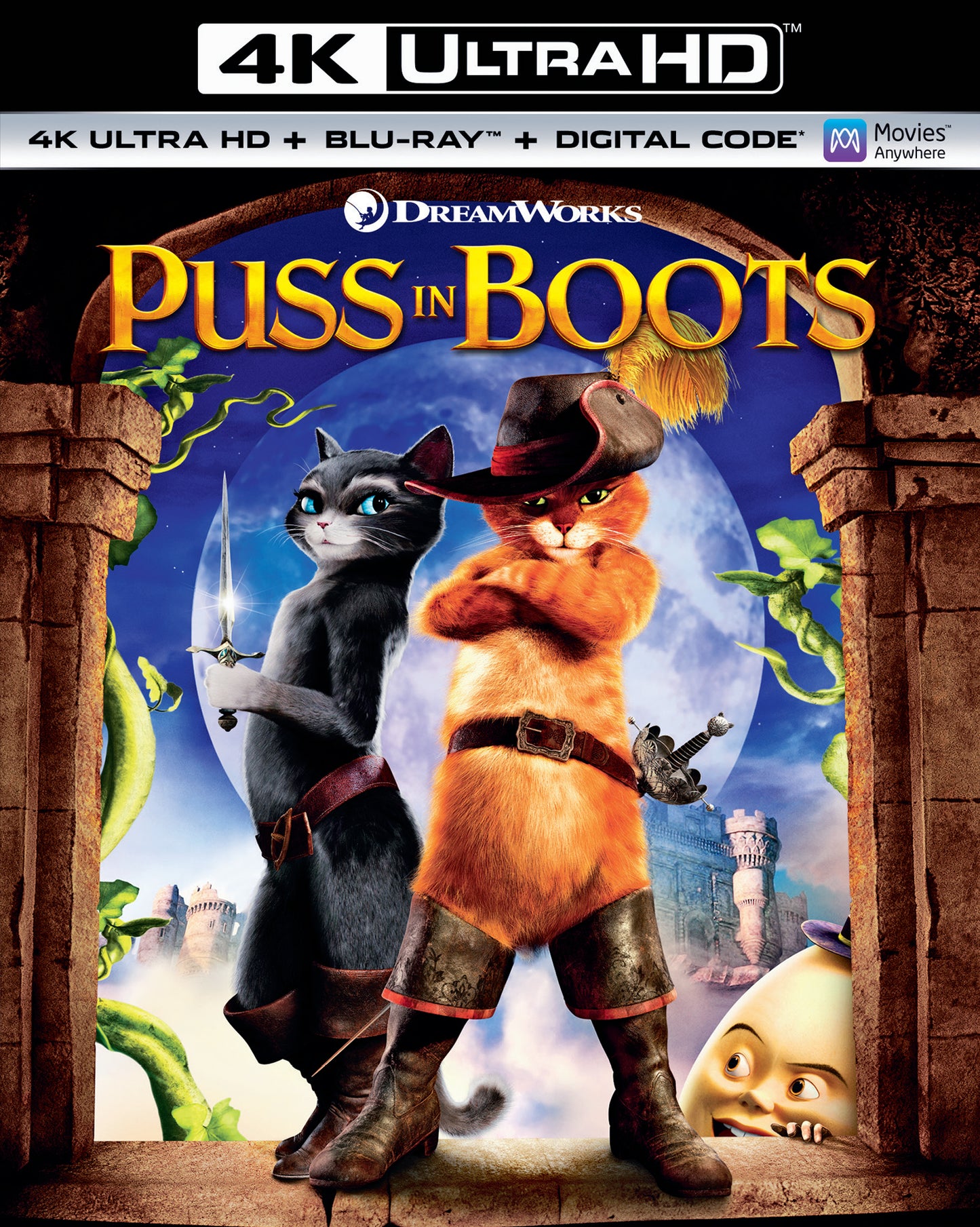 Puss in Boots [Includes Digital Copy] [4K Ultra HD Blu-ray/Blu-ray] cover art