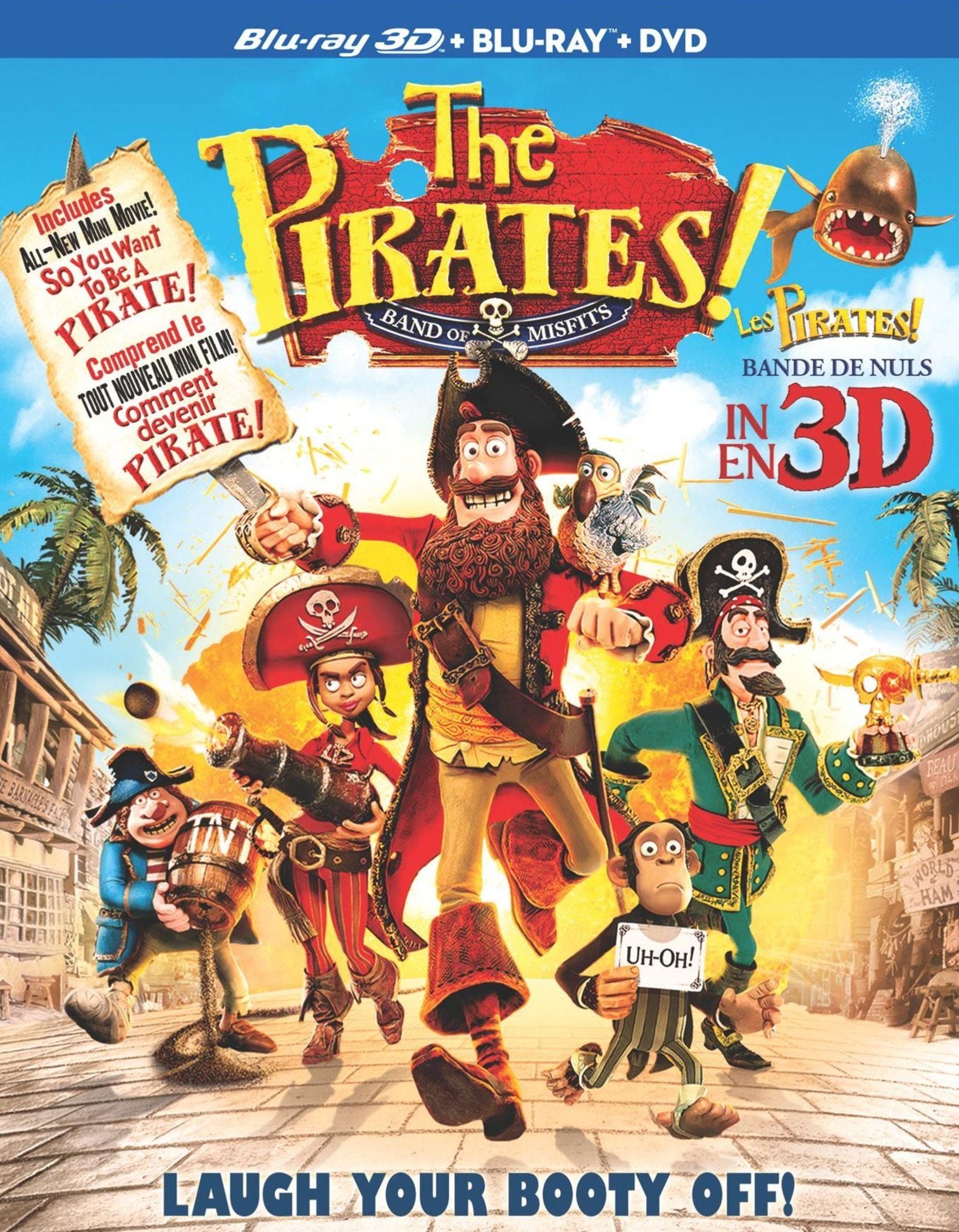 Pirates! Band of Misfits [French] [3D] [Blu-ray/DVD] cover art