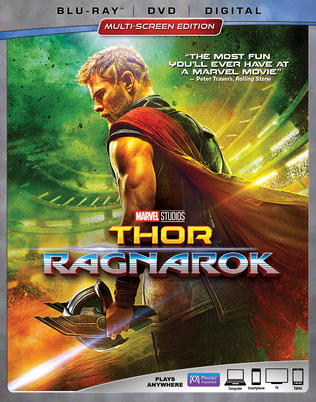 Thor: Ragnarok [Includes Digital Copy] [Blu-ray/DVD] cover art