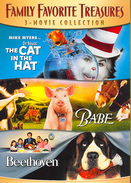 FAMILY FAVORITE TREASURES 3-MOVIE COLLECTION (DR. SEUSS' THE CAT IN THE HAT / BABE / BEETHOVEN) cover art