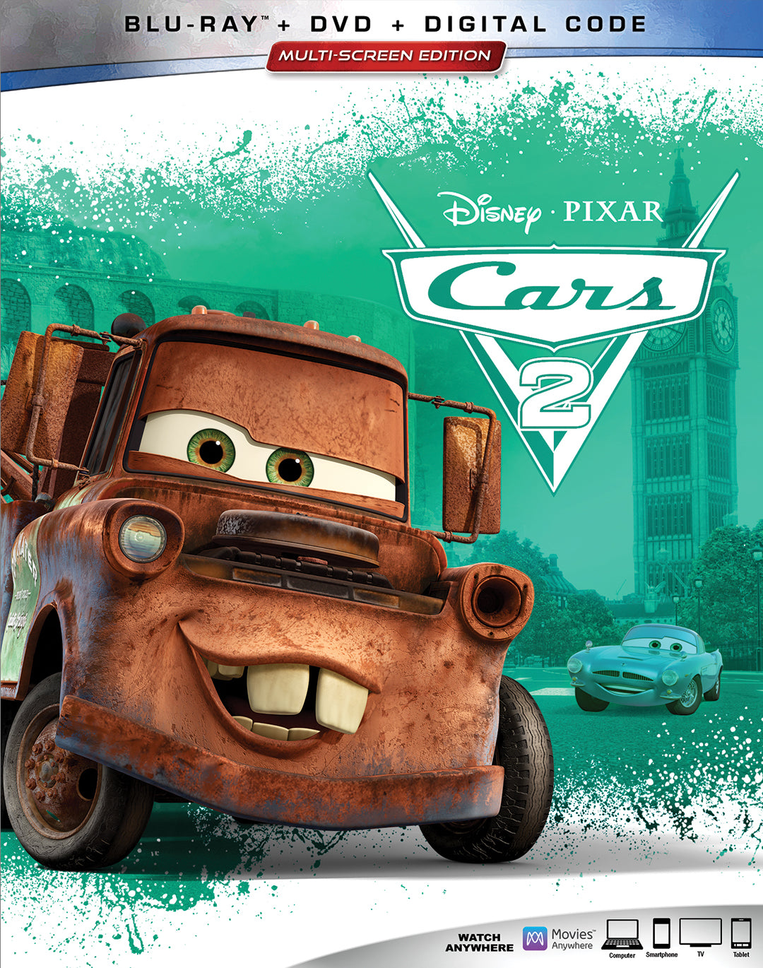 Cars 2 [Includes Digital Copy] [Blu-ray/DVD] cover art