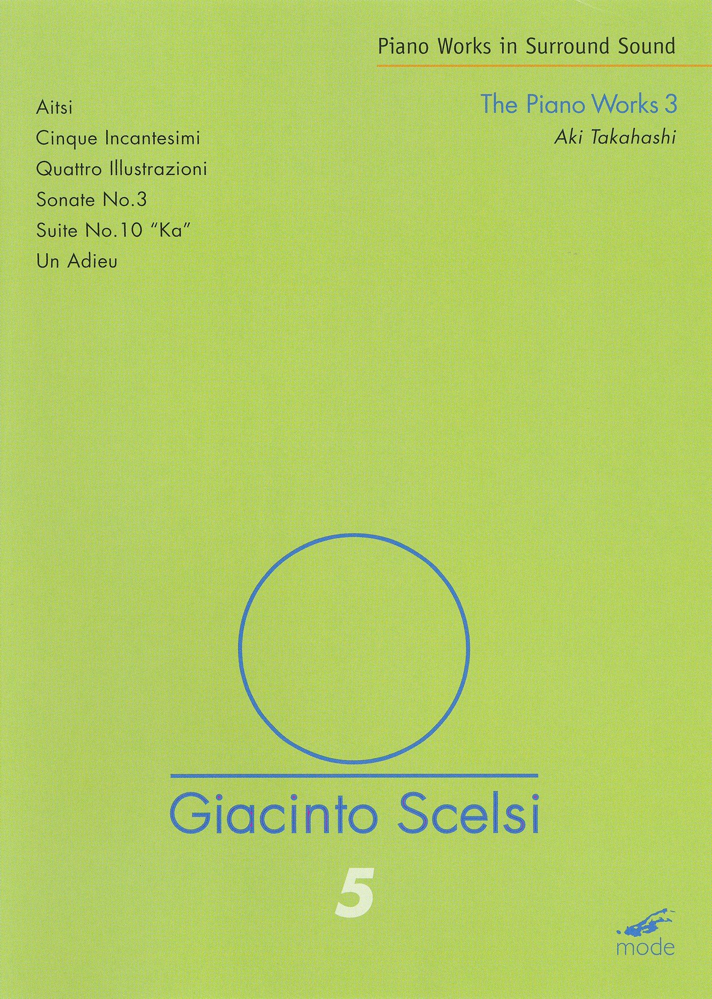 Giacinto Scelsi - The Piano Works 3 - Aki Takahashi cover art
