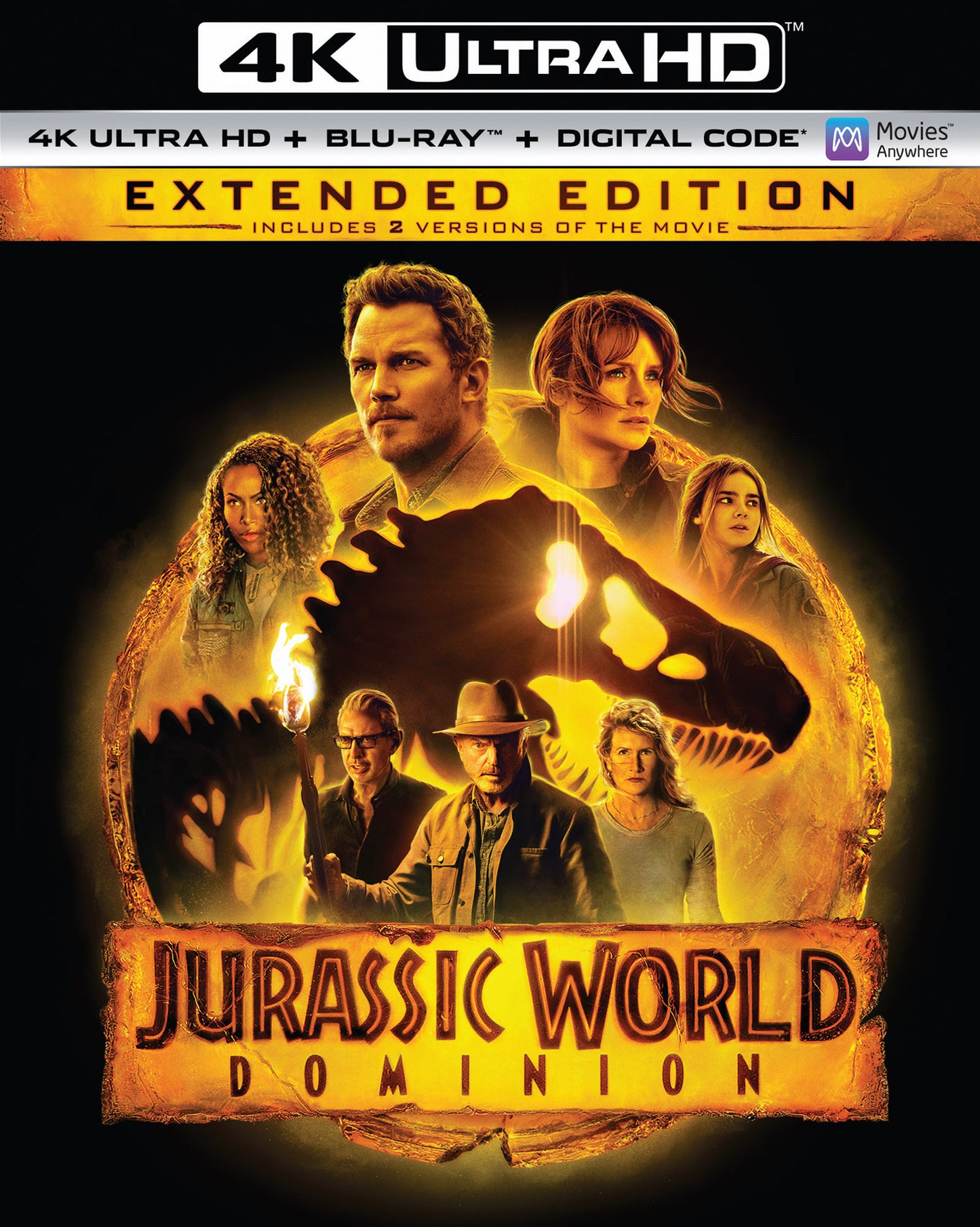 Jurassic World Dominion [Includes Digital Copy] [4K Ultra HD Blu-ray/Blu-ray] cover art