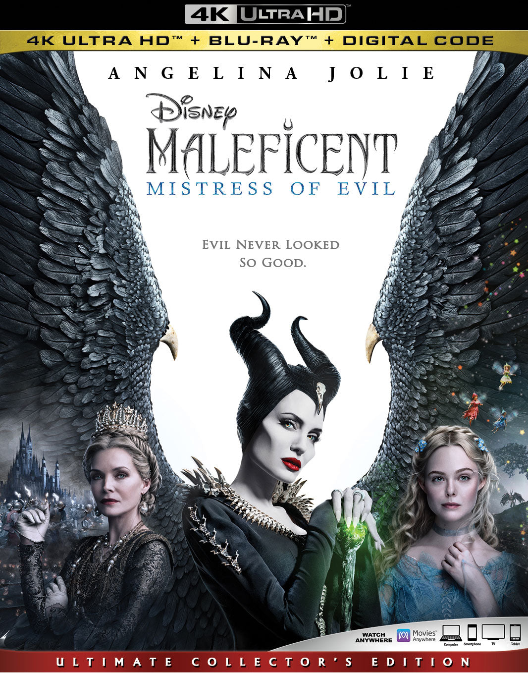 Maleficent: Mistress of Evil [Includes Digital Copy] [4K Ultra HD Blu-ray/Blu-ray] cover art