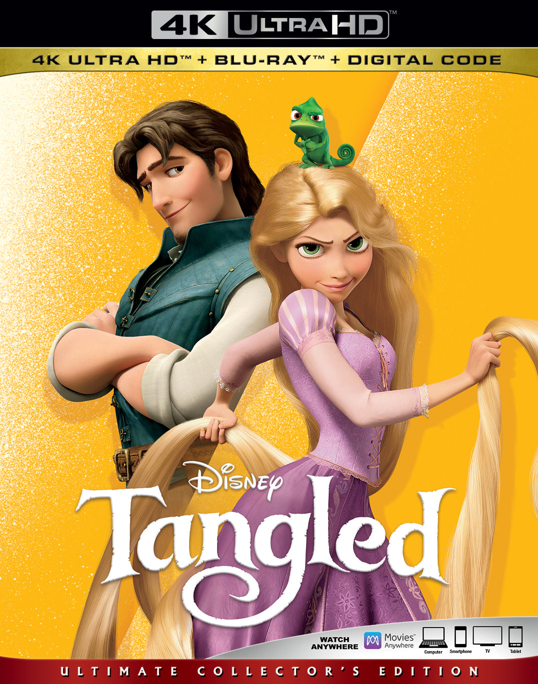 Tangled [Includes Digital Copy] [4K Ultra HD Blu-ray/Blu-ray] cover art