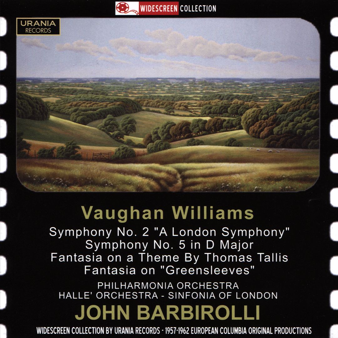 Vaughan Williams: Symphony No. 2 "A London Symphony"; Symphony No. 5 in D Major; Fantasia on a Theme By Thomas Tallis; Fantasia on "Greensleeves" cover art