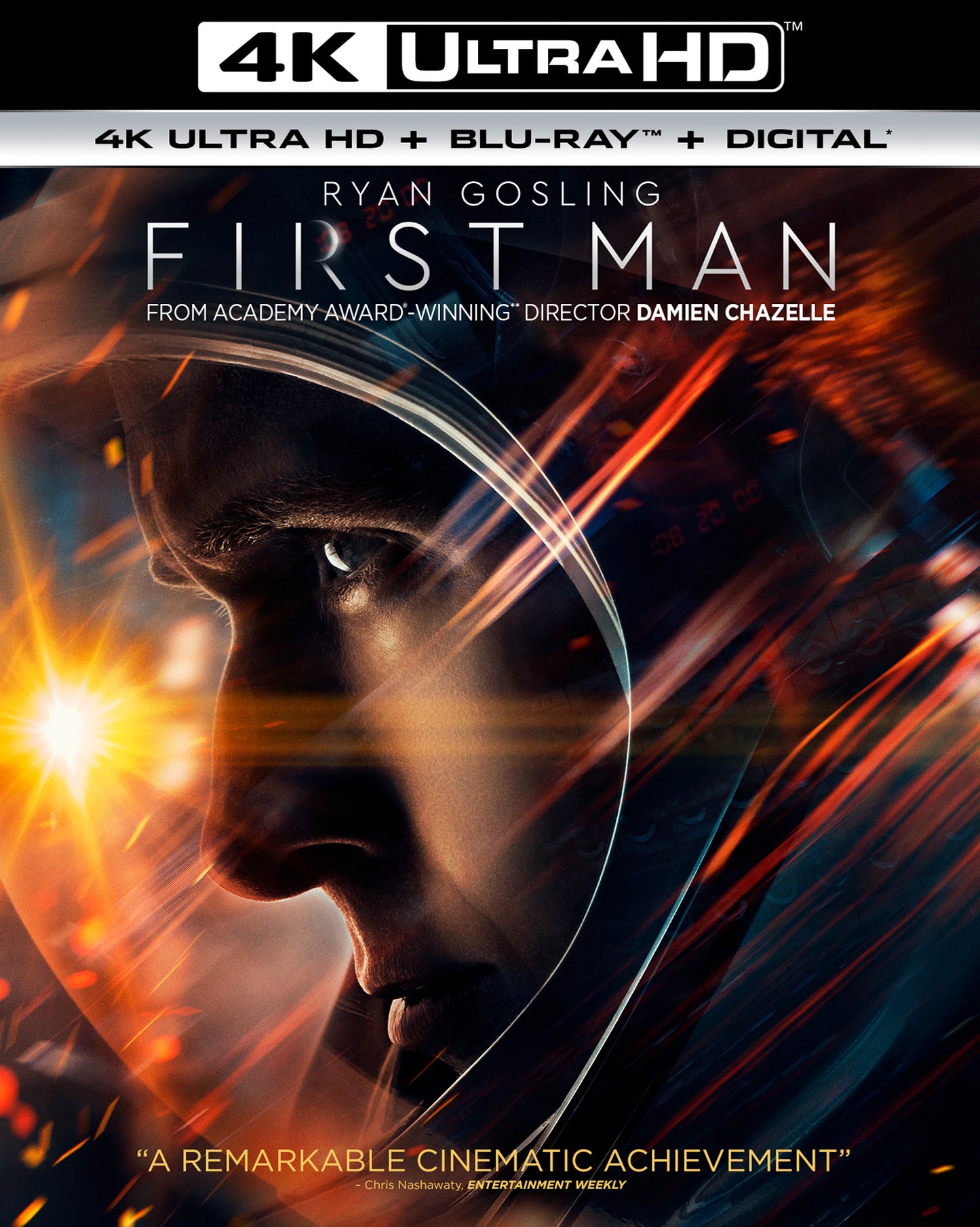 First Man [Includes Digital Copy] [4K Ultra HD Blu-ray/Blu-ray] cover art