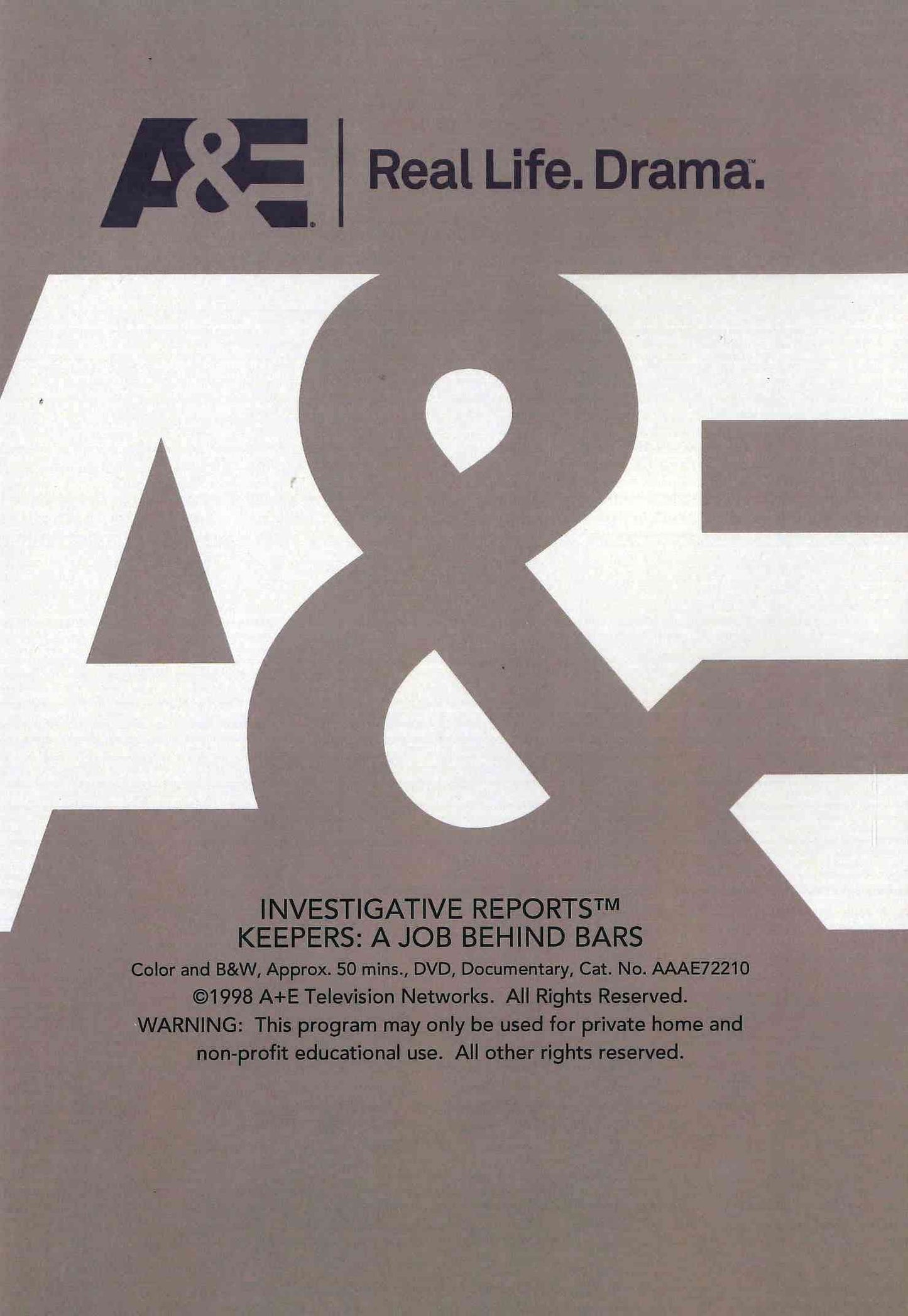 Investigative Reports: Keepers - A Job Behind Bars cover art