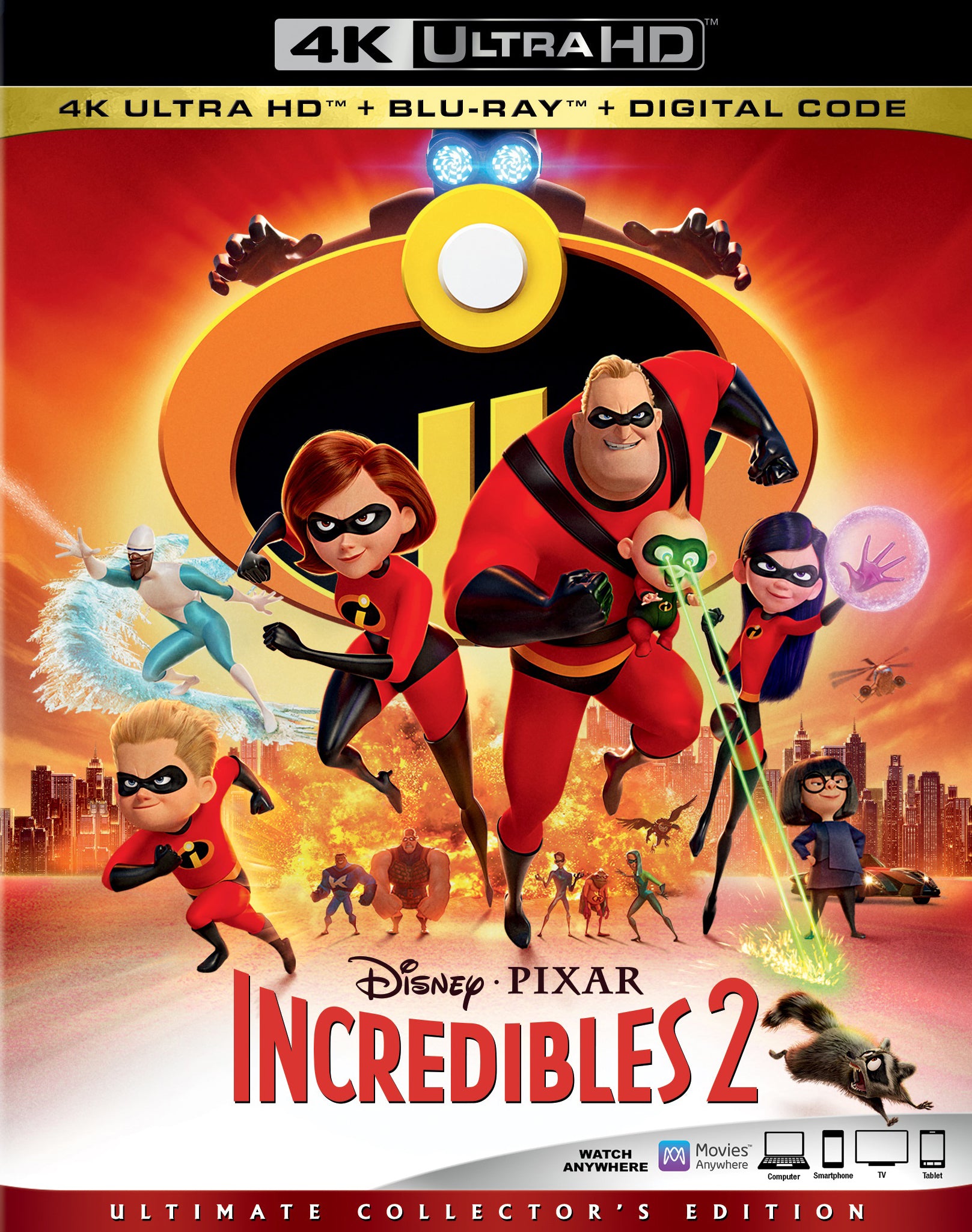 Incredibles 2 [Includes Digital Copy] [4K Ultra HD Blu-ray/Blu-ray] cover art