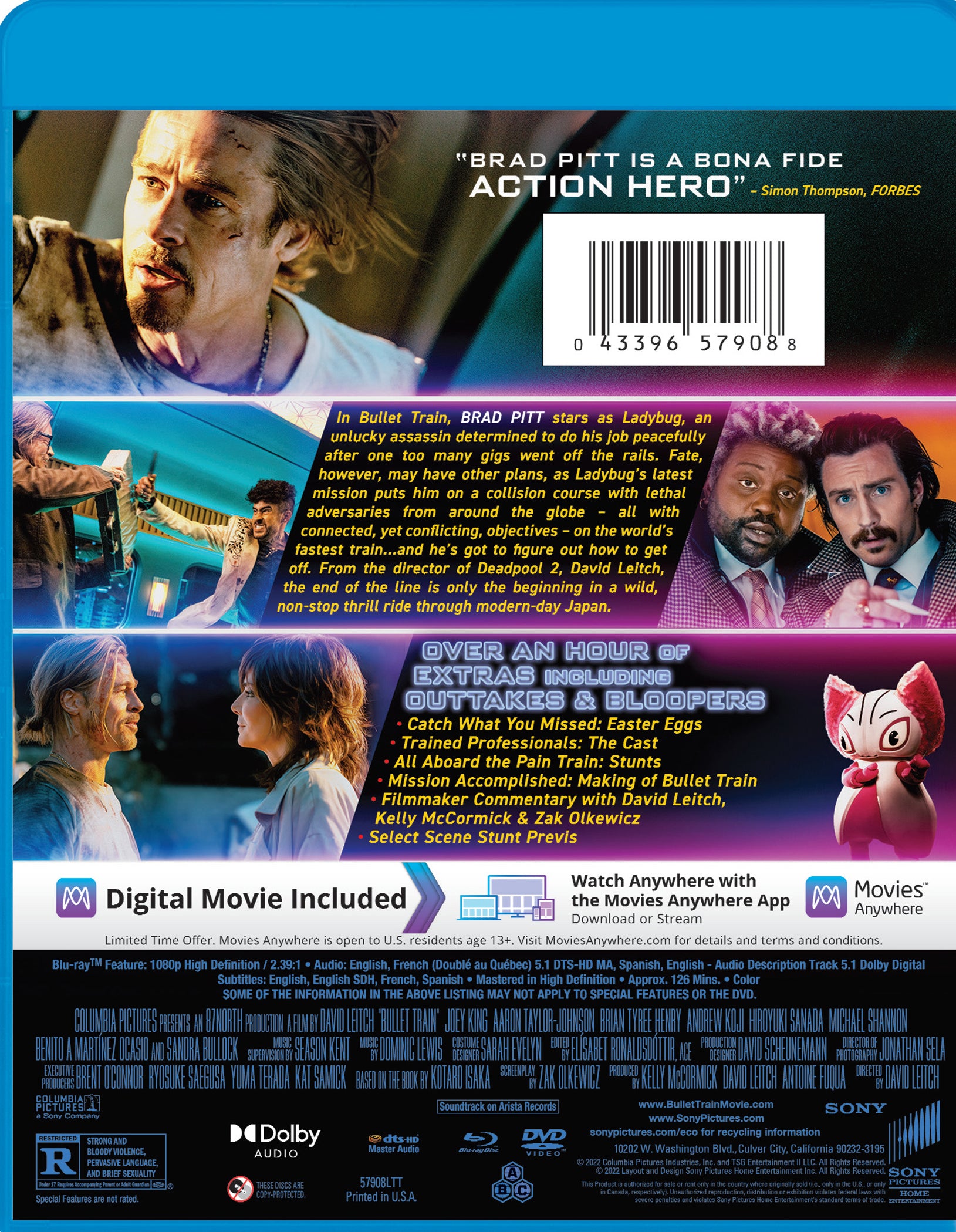 Bullet Train [Includes Digital Copy] [Blu-ray/DVD] cover art