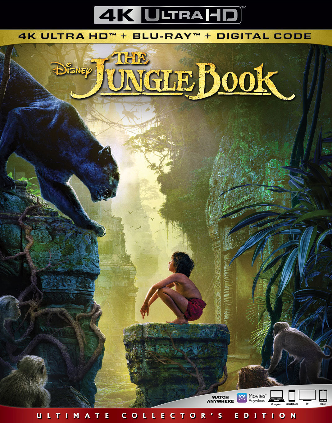 Jungle Book [Includes Digital Copy] [4K Ultra HD Blu-ray/Blu-ray] cover art