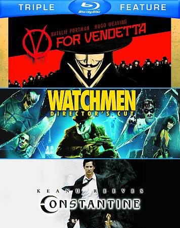 V for Vendetta/Watchmen/Constantine cover art