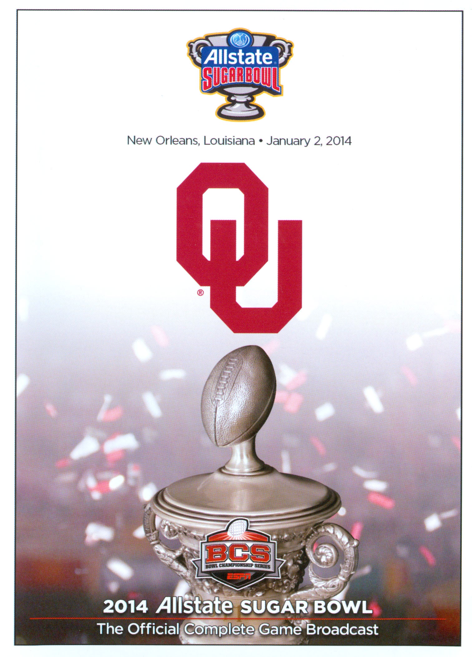 2014 Allstate Sugar Bowl cover art