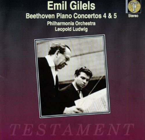 Emil Gilels Plays Beethoven: Piano Concertos, Nos. 4 & 5 "Emperor" cover art