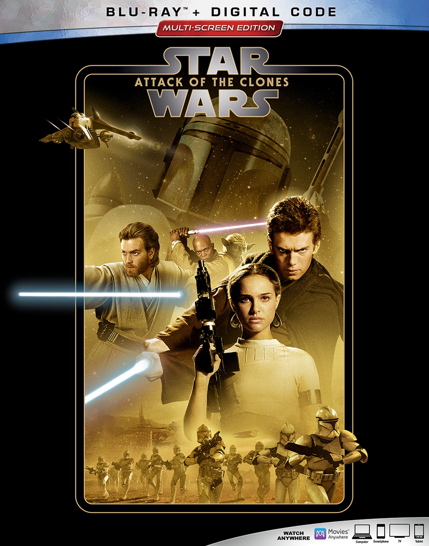 Star Wars: Attack of the Clones [Includes Digital Copy] [Blu-ray] cover art