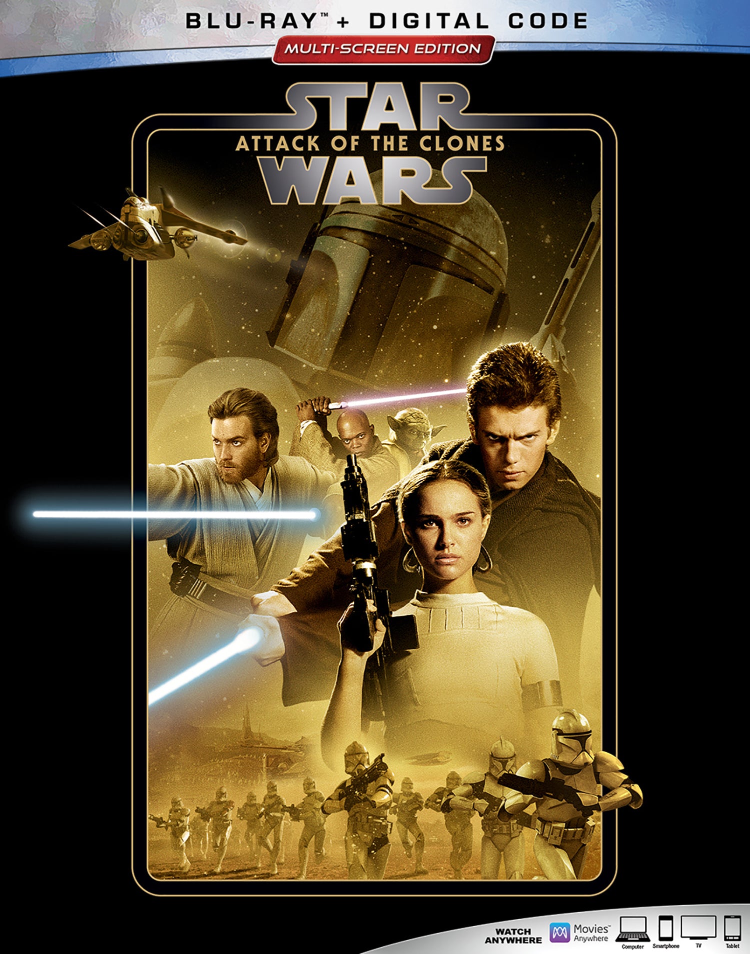 Star Wars: Attack of the Clones [Includes Digital Copy] [Blu-ray] cover art