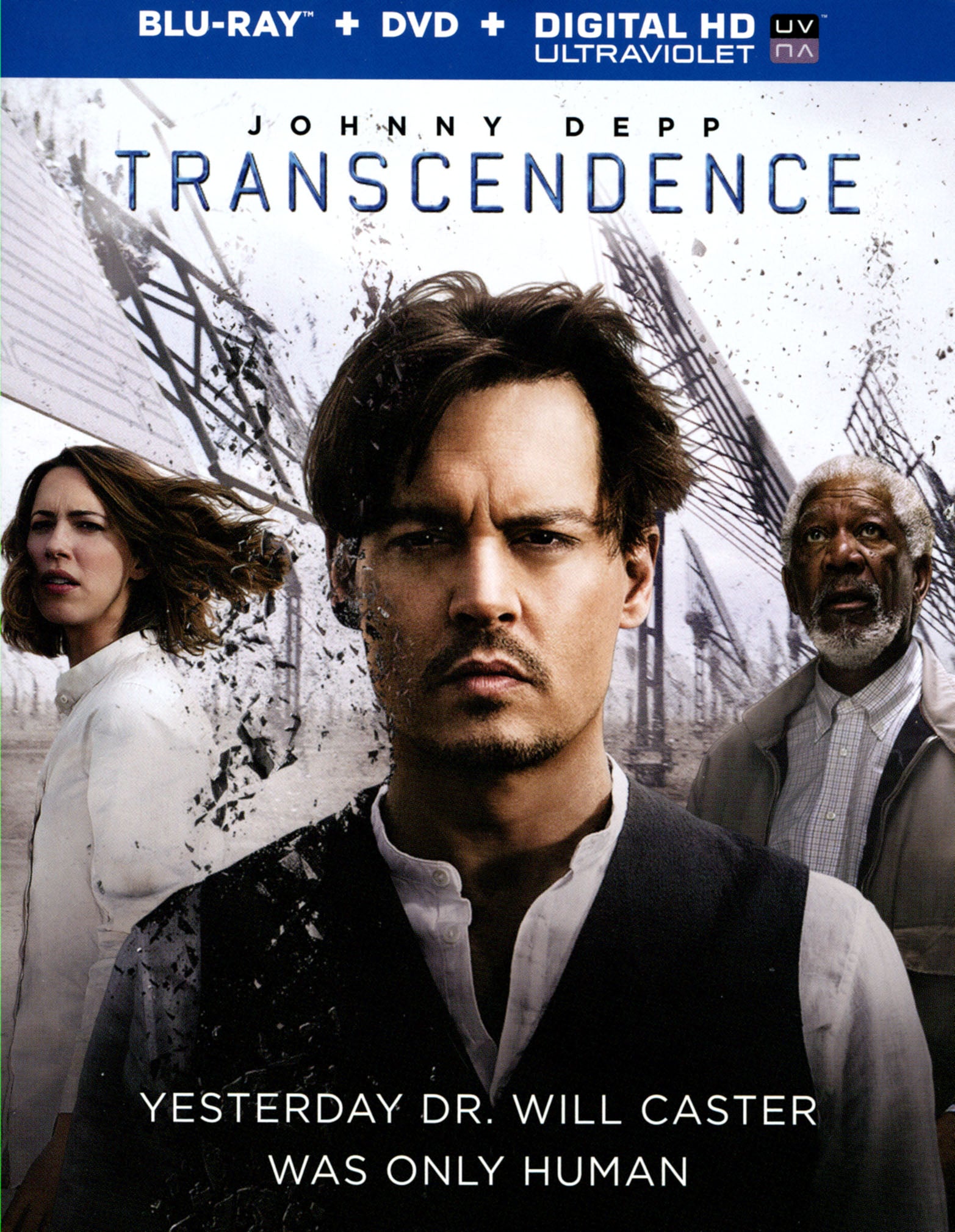 Transcendence [2 Discs] [Includes Digital Copy] [Blu-ray/DVD] cover art