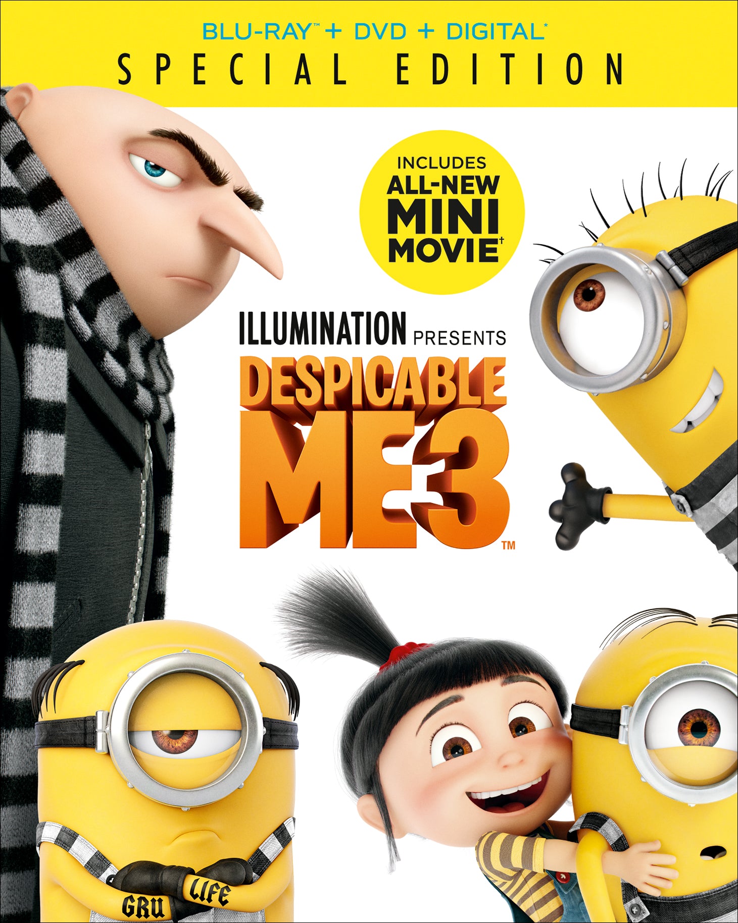 Despicable Me 3 [Includes Digital Copy] [Blu-ray/DVD] cover art