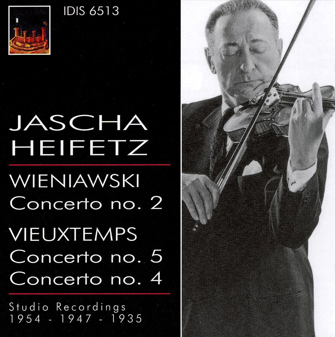 Jascha Heifetz Plays Wieniawski & Vieuxtemps cover art