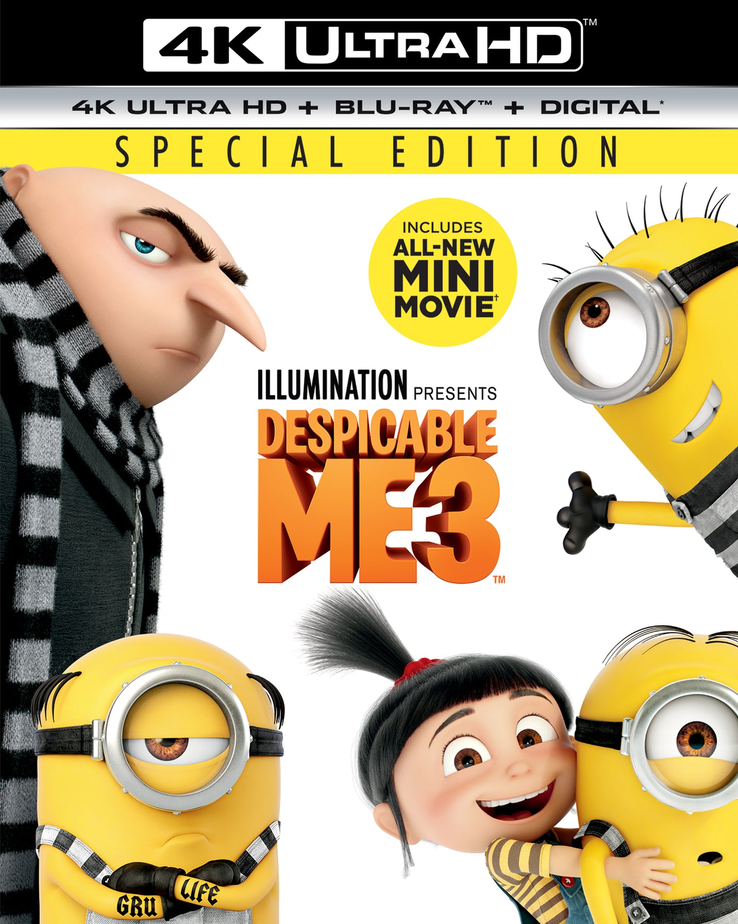Despicable Me 3 [Includes Digital Copy] [4K Ultra HD Blu-ray/Blu-ray] cover art