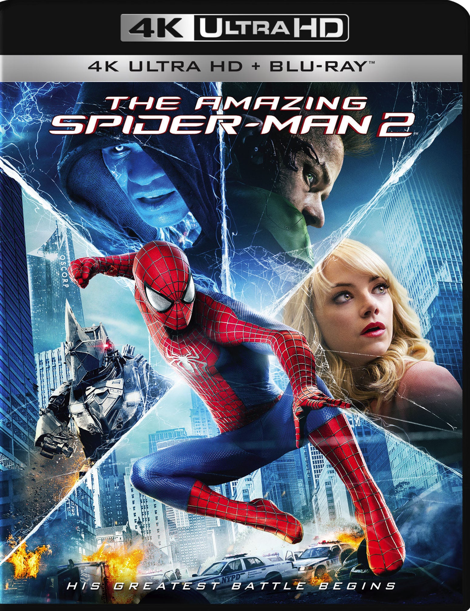 Amazing Spider-Man 2 [Includes Digital Copy] [4K Ultra HD Blu-ray/Blu-ray] cover art