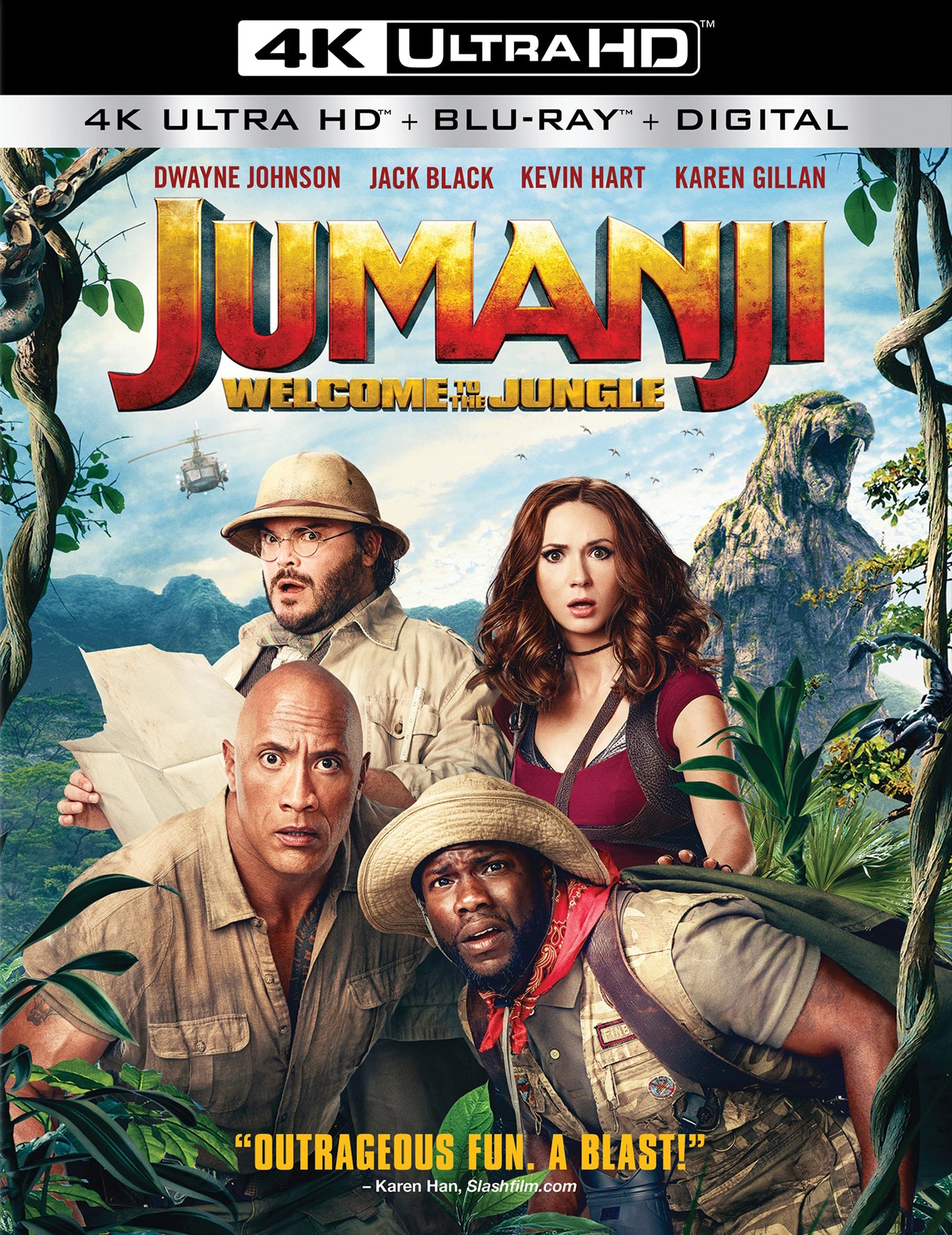 Jumanji: Welcome to the Jungle [Includes Digital Copy] [4K Ultra HD Blu-ray/Blu-ray] cover art
