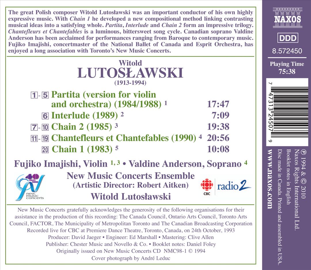 Lutoslawski's Last Concert cover art