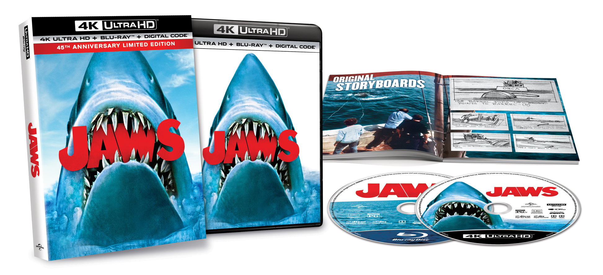 Jaws [Includes Digital Copy] [4K Ultra HD Blu-ray/Blu-ray] cover art