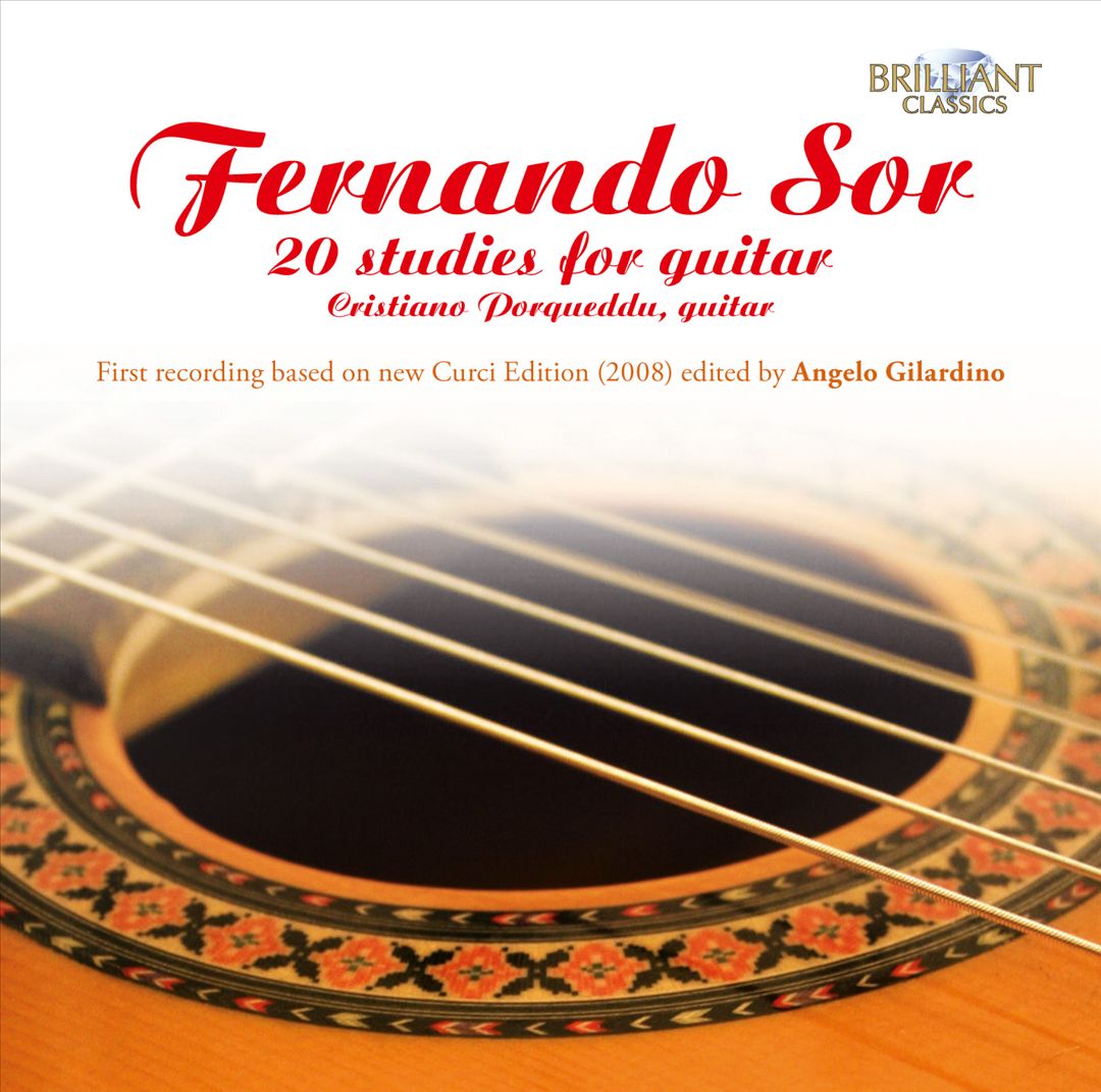 Fernando Sor: 20 Studies for Guitar cover art