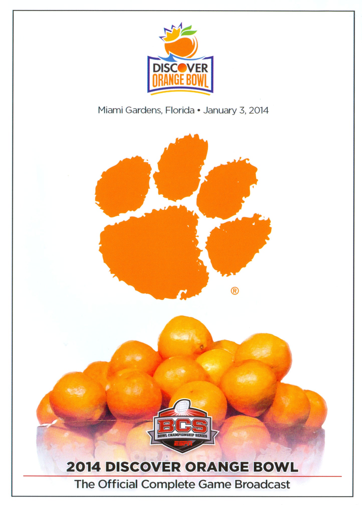 2014 Discover Orange Bowl cover art