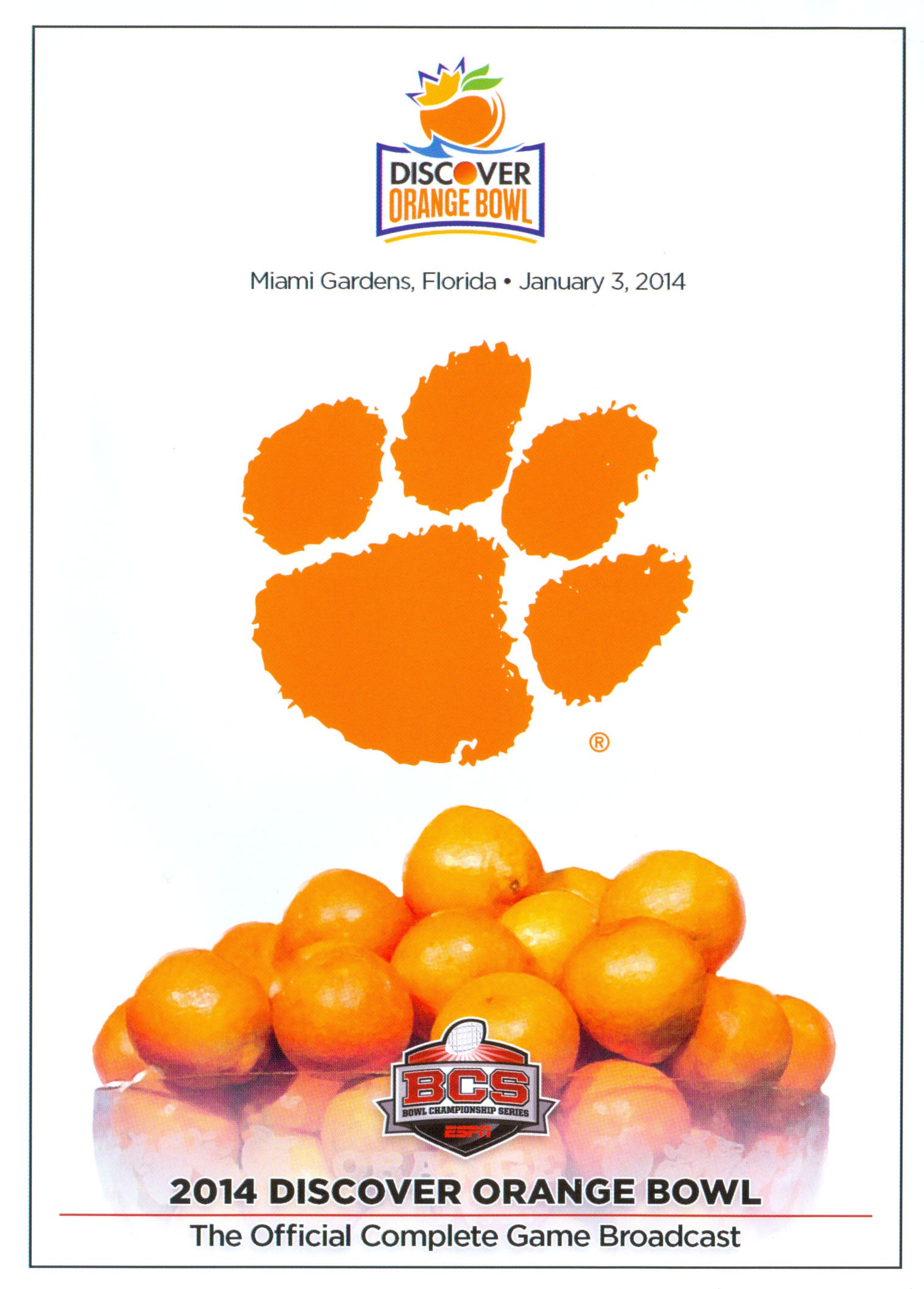 2014 Discover Orange Bowl cover art