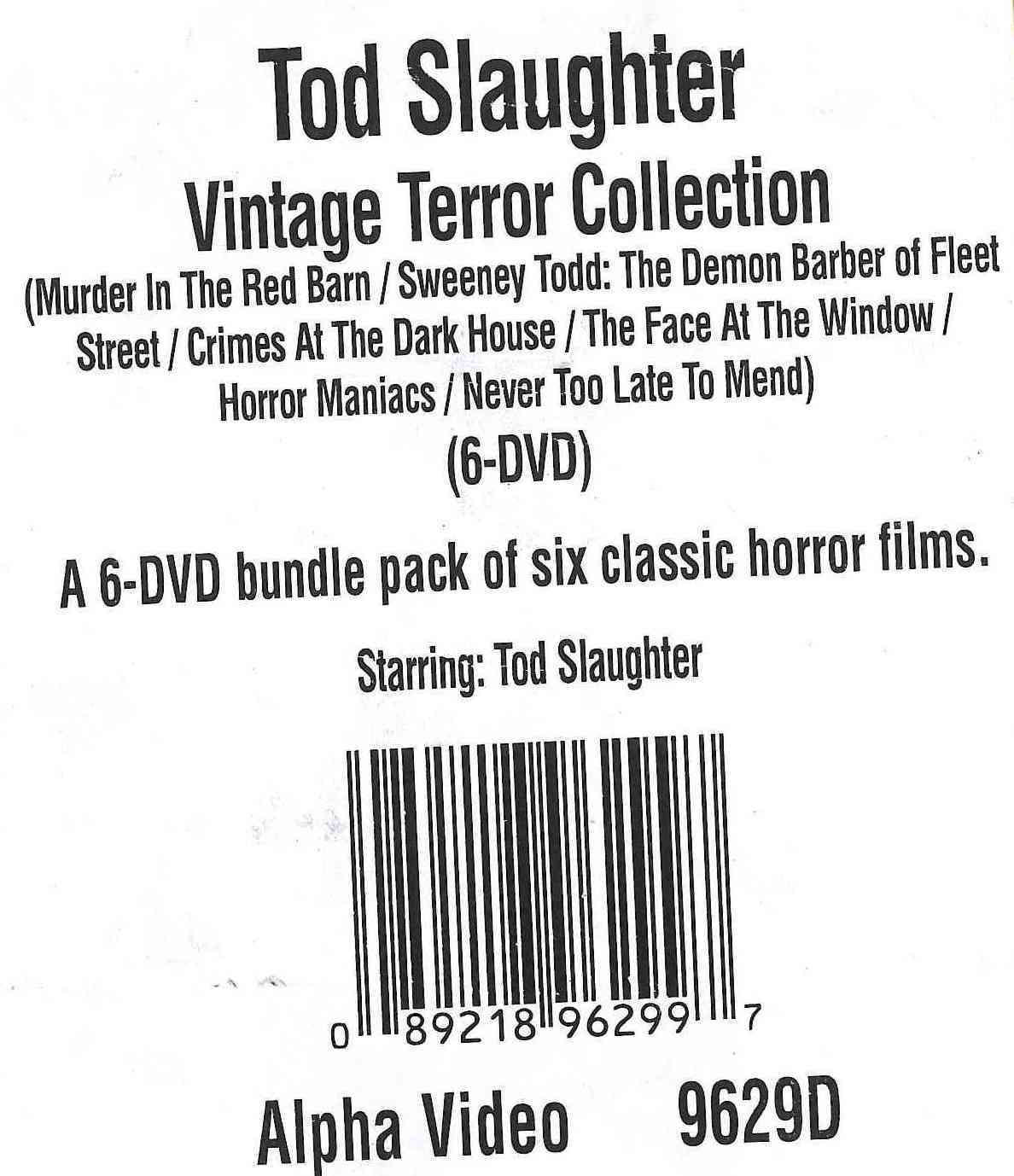 Tod Slaughter Vintage Terror Collection cover art
