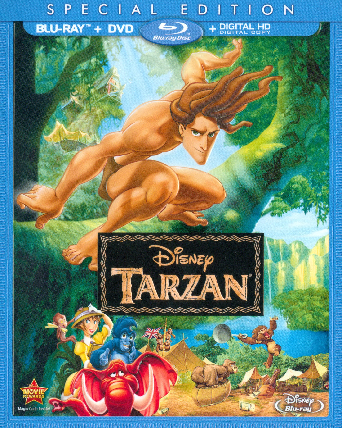 Tarzan [2 Discs] [Includes Digital Copy] [Blu-ray/DVD] cover art