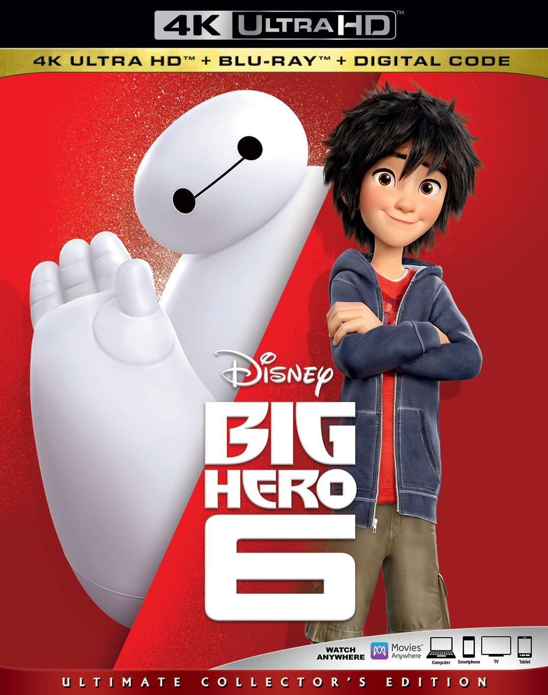 Big Hero 6 [Includes Digital Copy] [4K Ultra HD Blu-ray/Blu-ray] cover art