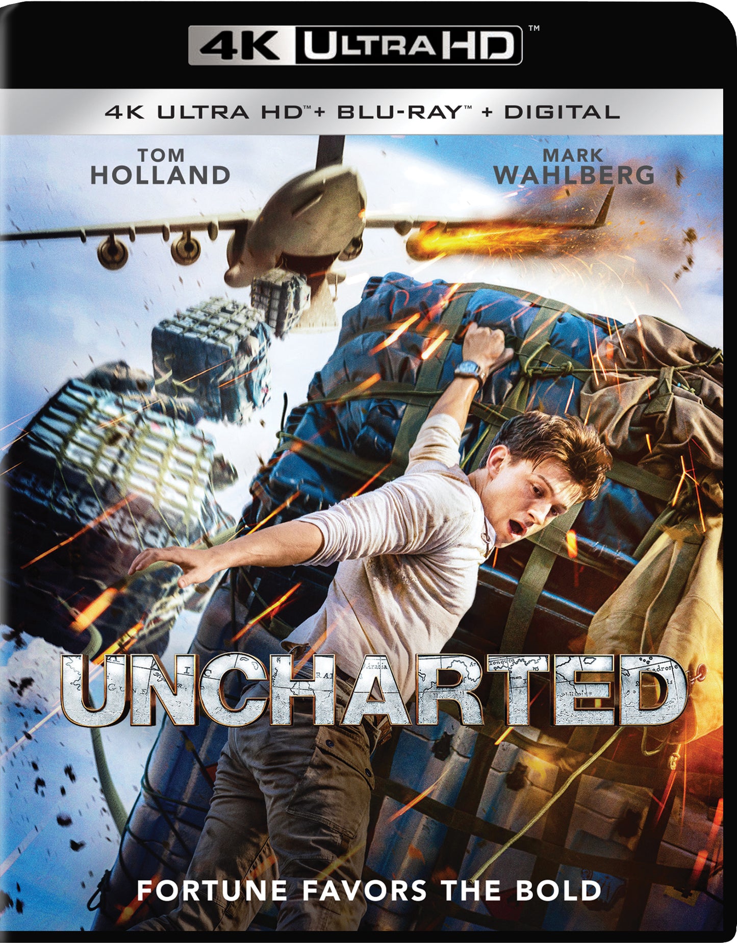 Uncharted [Includes Digital Copy] [4K Ultra HD Blu-ray/Blu-ray] cover art