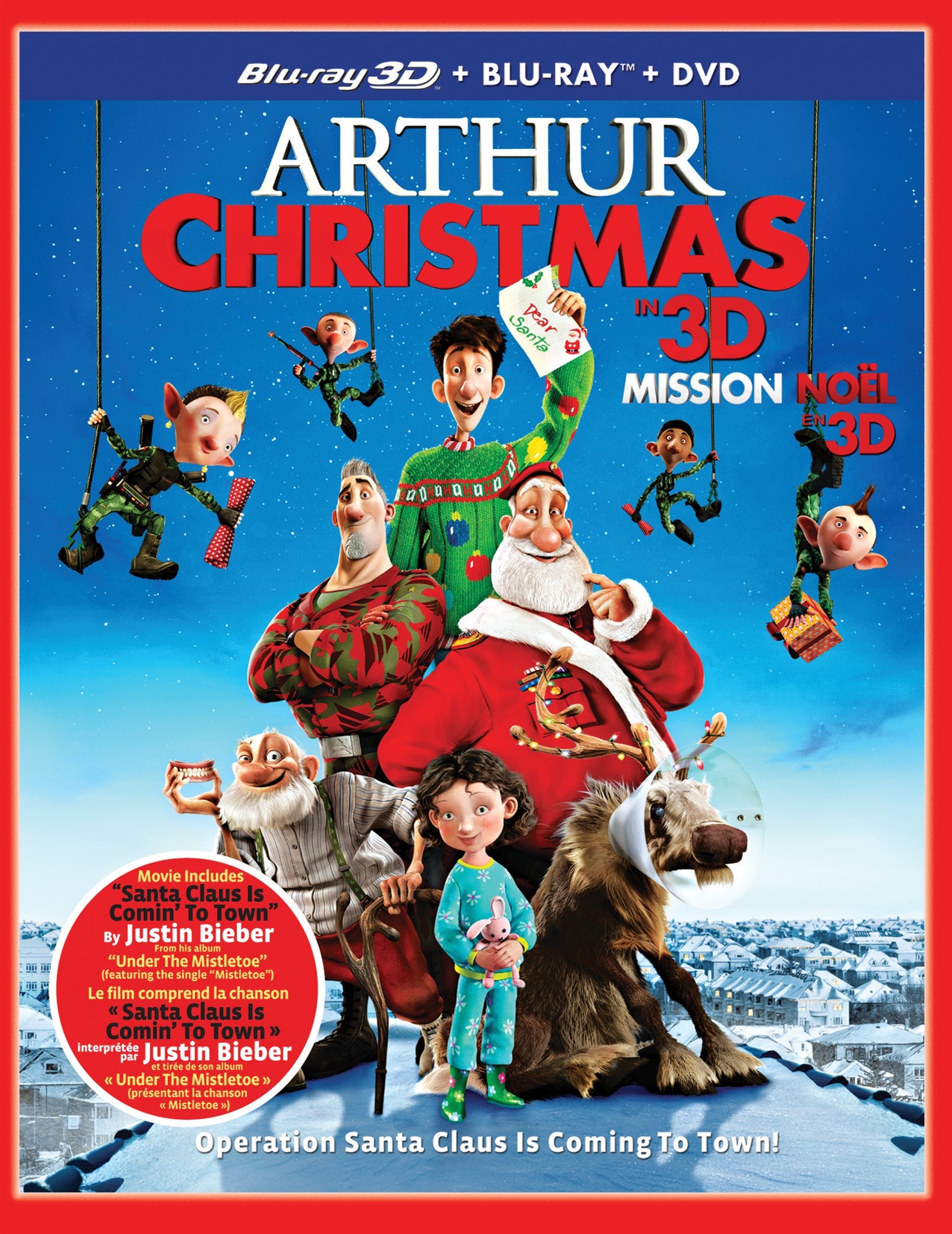 Arthur Christmas [Bilingual] [3D] [Blu-ray/DVD] cover art