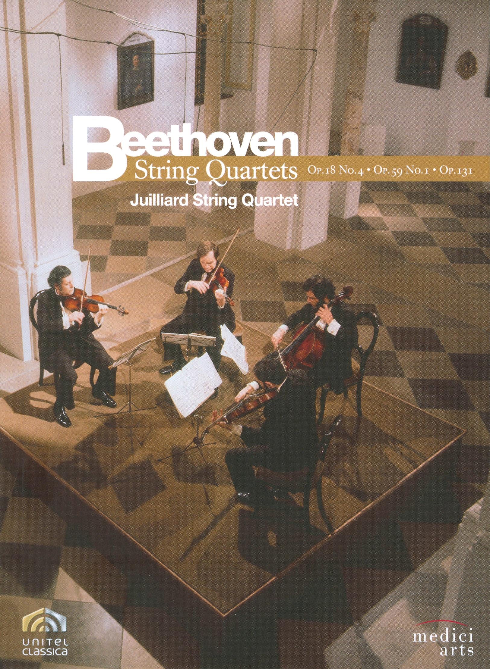 Beethoven: String Quartets, Opp. 18/4, 59/1, 131 [DVD Video] cover art