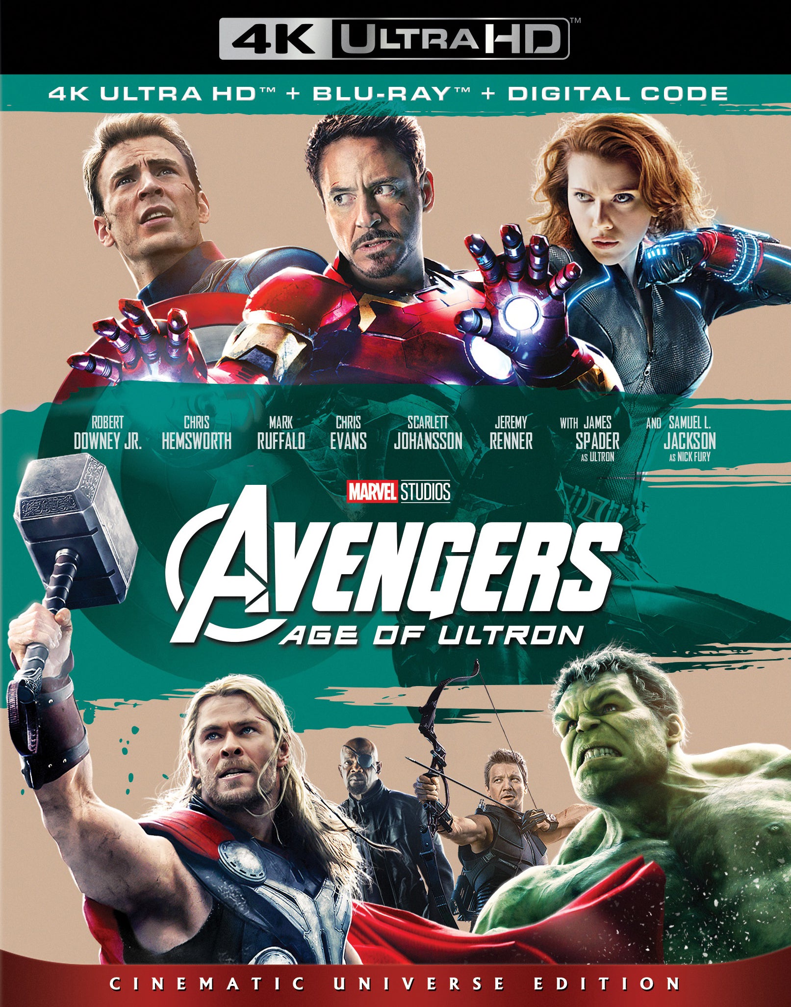 Avengers: Age of Ultron [Includes Digital Copy] [4K Ultra HD Blu-ray/Blu-ray] cover art