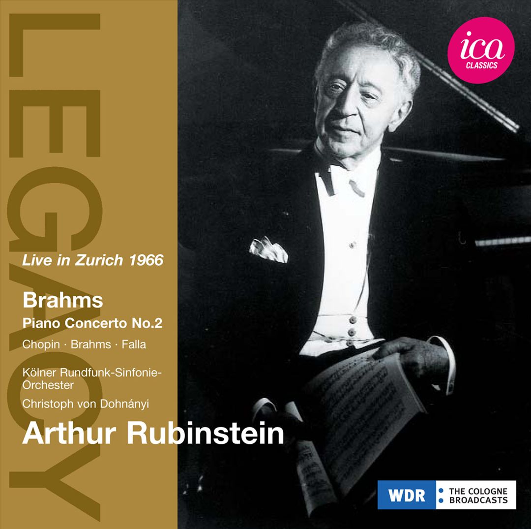 Arthur Rubinstein Live in Zurich 1966 cover art