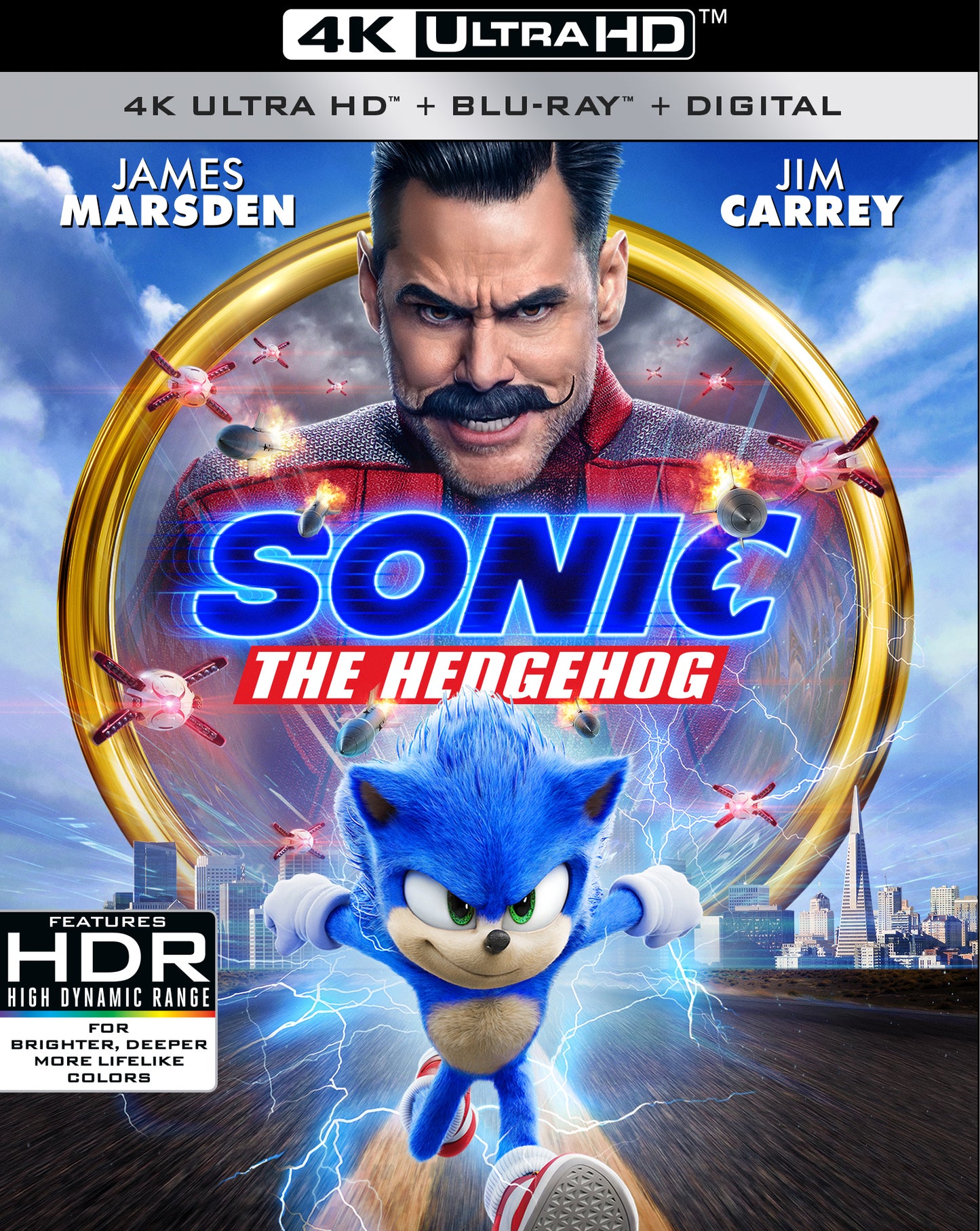 Sonic the Hedgehog [Includes Digital Copy] [4K Ultra HD Blu-ray/Blu-ray] cover art