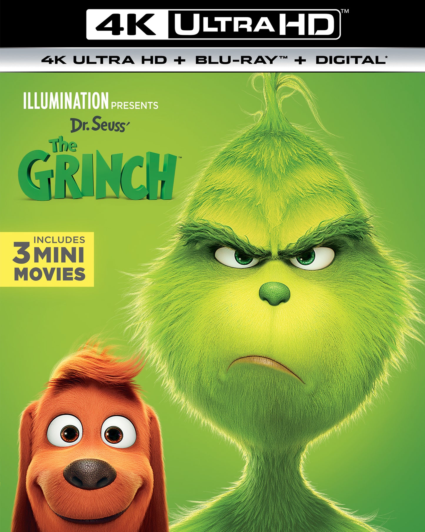 Illumination Presents: Dr. Seuss' The Grinch [Includes Digital Copy] [4K Ultra HD Blu-ray/Blu-ray] cover art