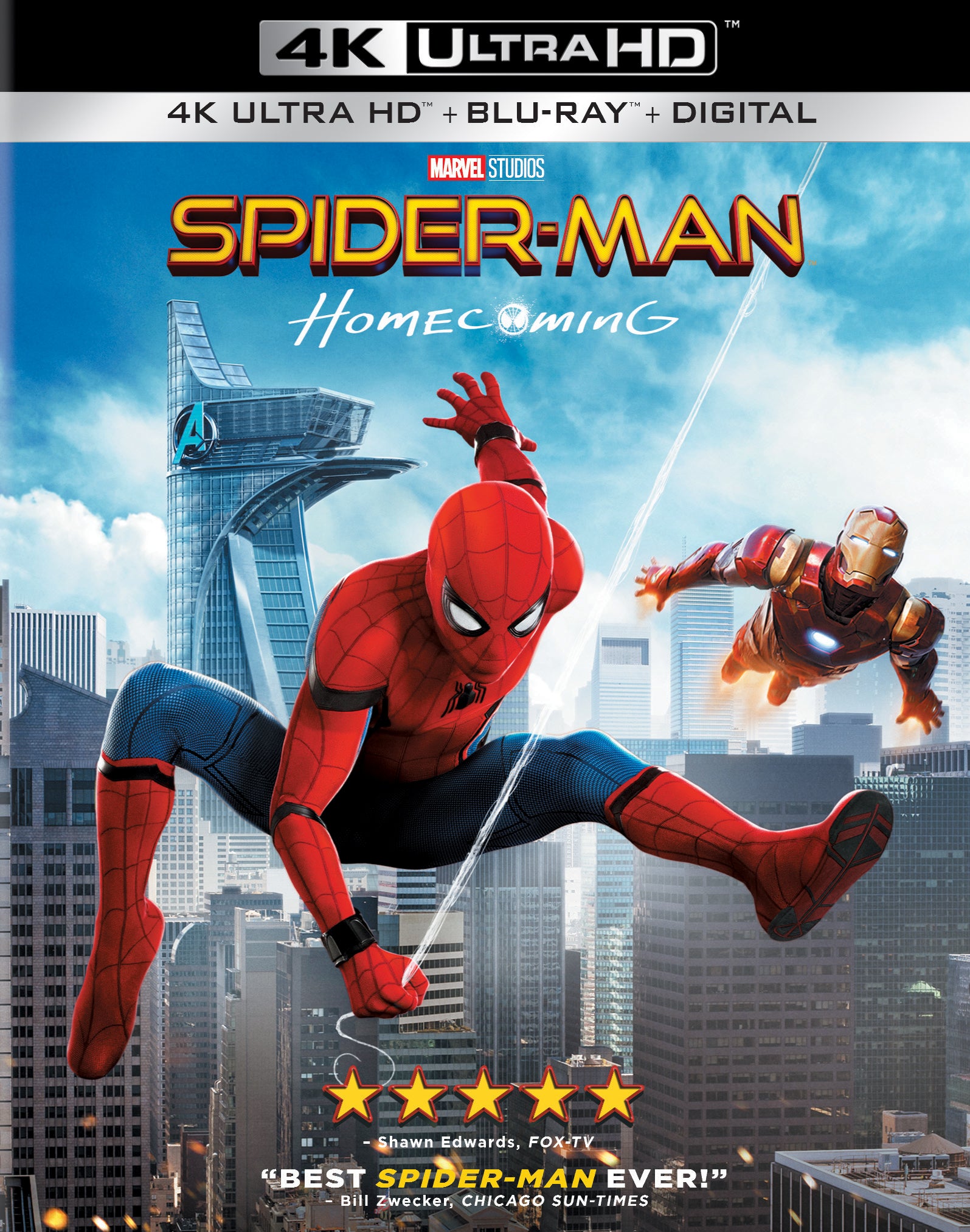 Spider-Man: Homecoming [Includes Digital Copy] [4K Ultra HD Blu-ray/Blu-ray] cover art