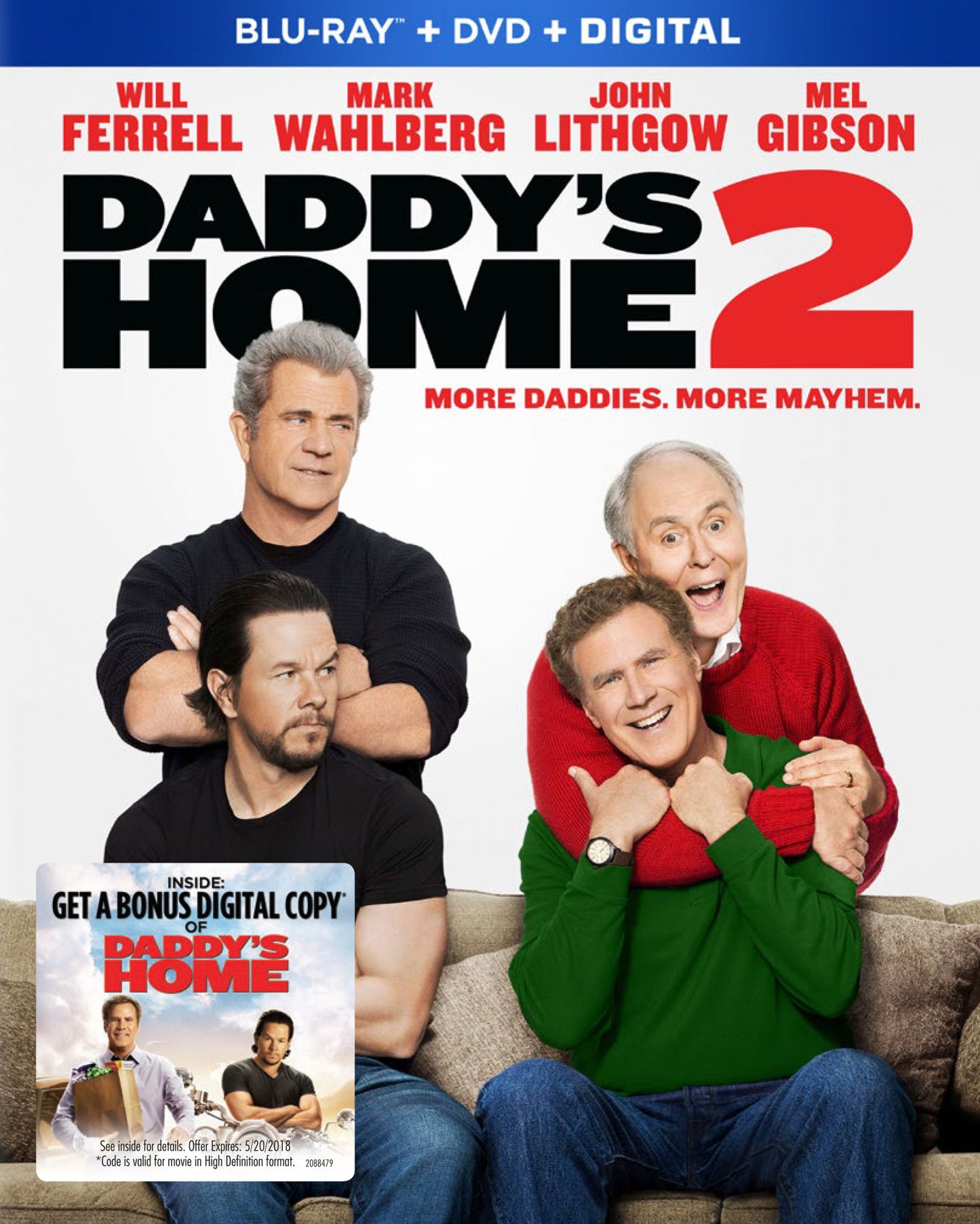 Daddy's Home 2 [Includes Digital Copy] [Blu-ray/DVD] cover art