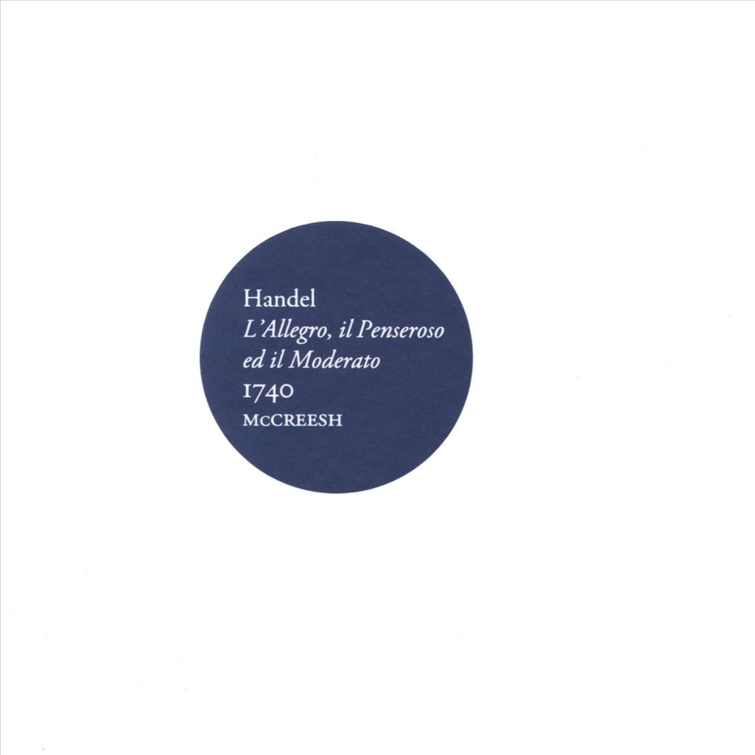Handel: L'Allegro, il Penseroso ed il Moderato, 1740 cover art