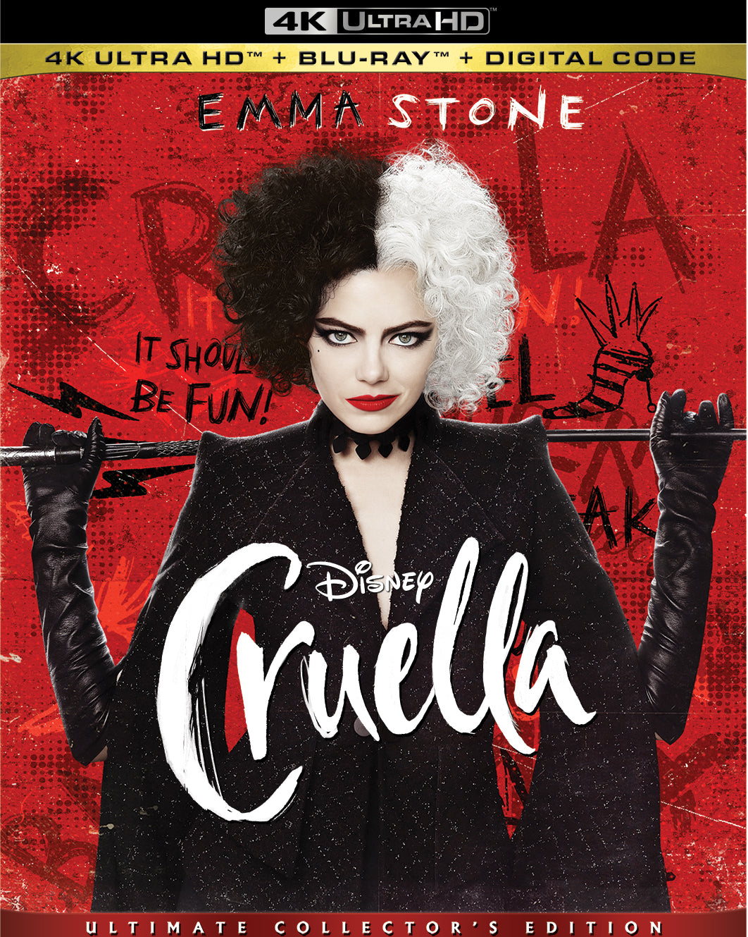 Cruella [Includes Digital Copy] [4K Ultra HD Blu-ray/Blu-ray] cover art